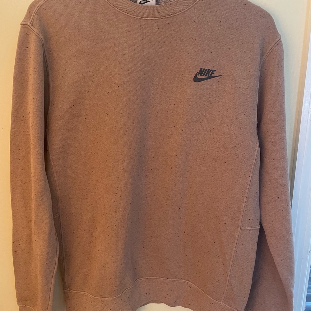 Nike Tan Crewneck Sweater Soft Relaxed Fit